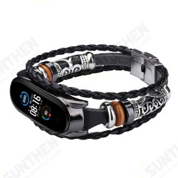 Buckle Metal Ethnic Style Beaded Retro Strap Smart Watch Band For Xiaomi Mi Band 5 Non-original Buckle Metal Ethnic Style Beaded Retro Strap Smart Watch Band For Xiaomi Mi Band 5 Non-original