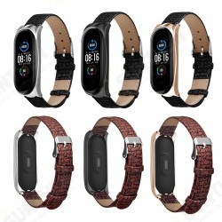 Buckle Metal Shell Braided Pattern Belt Watch Band Watch Strap for Xiaomi Miband 5 Miband 5 NFC Non-original Buckle Metal Shell Braided Pattern Belt Watch Band Watch Strap for Xiaomi Miband 5 Miband 5 NFC Non-original