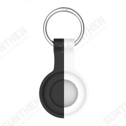 Camouflage Portable Soft Silicone Protective Cover Sleeve with Keychain for Apple Airtags bluetooth Tracker
