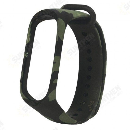 Camouflage TPE Watch Band Replacement Watch Strap for Xiaomi mi band 5 Non-original