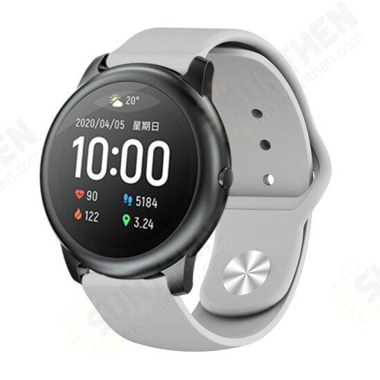 Colorful Reverse Buckle Silicone Replacement Watch Strap for Solar LS05 Smart Watch