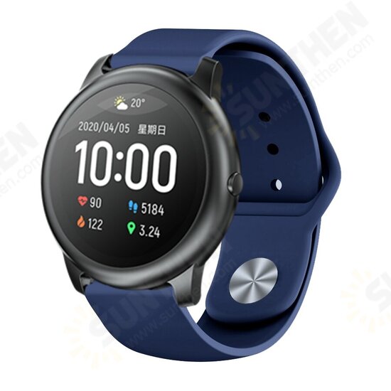Colorful Reverse Buckle Silicone Replacement Watch Strap for Solar LS05 Smart Watch