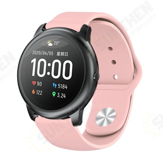 Colorful Reverse Buckle Silicone Replacement Watch Strap for Solar LS05 Smart Watch