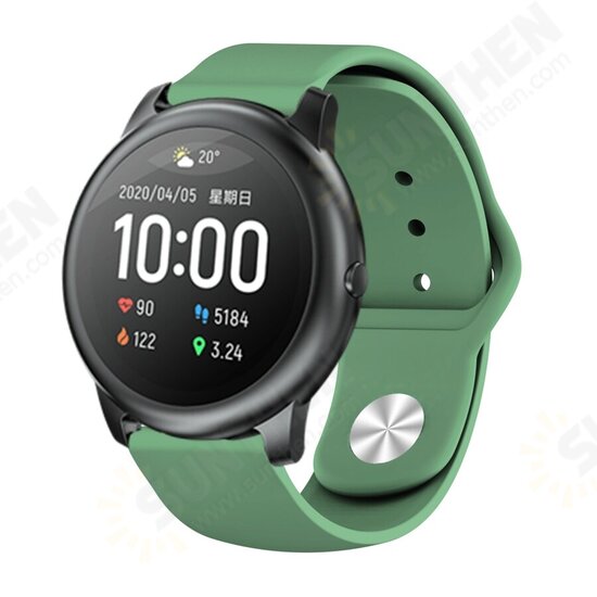 Colorful Reverse Buckle Silicone Replacement Watch Strap for Solar LS05 Smart Watch