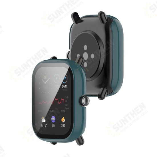 Colorful Shockproof Anti-Scratch PC + HD Clear Tempered Glass Full Cover Watch Case Cover for Huami Amazfit GTS 2 Mini