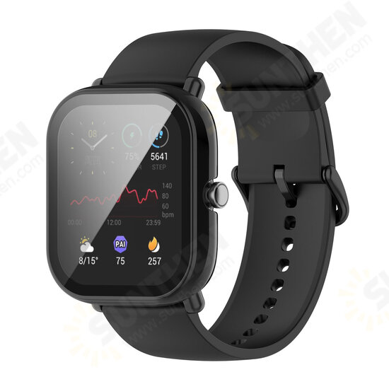 Colorful Shockproof Anti-Scratch PC + HD Clear Tempered Glass Full Cover Watch Case Cover for Huami Amazfit GTS 2 Mini