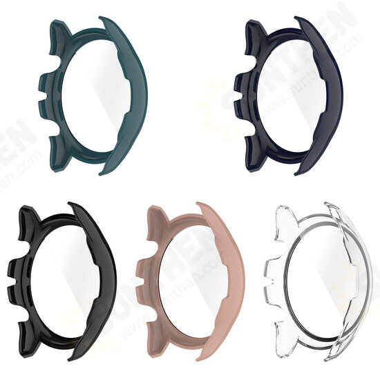 Colorful Shockproof Anti-Scratch PC + HD Clear Tempered Glass Full Cover Watch Case Cover for Huami Amazfit GTR3