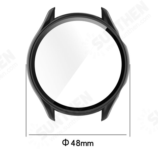 Colorful Shockproof Anti-Scratch PC + HD Clear Tempered Glass Full Cover Watch Case Cover for Huami Amazfit GTR3