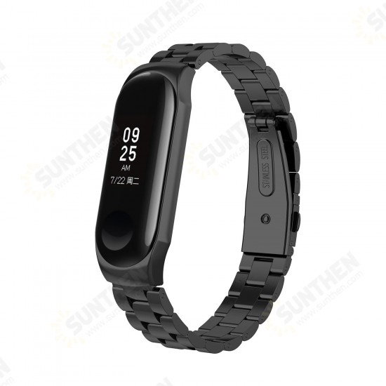 Colorful Stainless Steel Watch Band Replacement Watch Strap for Xiaomi mi band 3/4 Non-original