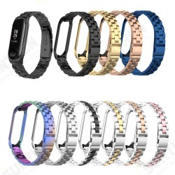 Colorful Stainless Steel Watch Band Replacement Watch Strap for Xiaomi mi band 3/4 Non-original
