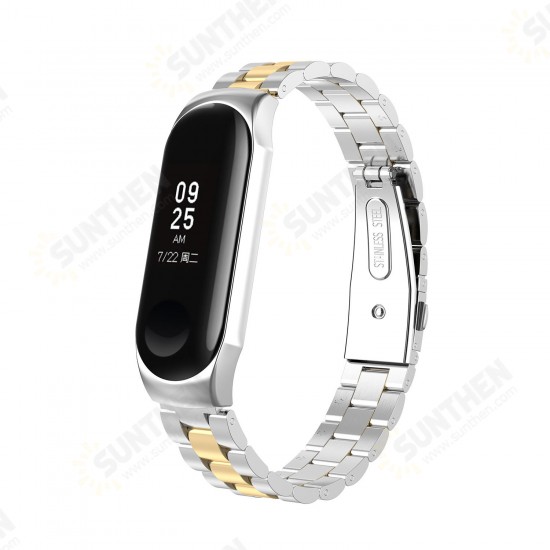 Colorful Stainless Steel Watch Band Replacement Watch Strap for Xiaomi mi band 3/4 Non-original