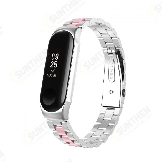 Colorful Stainless Steel Watch Band Replacement Watch Strap for Xiaomi mi band 3/4 Non-original