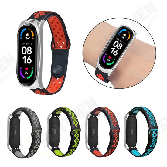 Comfortable Breathable Silicone Watch Band Strap Replacement for Xiaomi Mi Band 6 / Mi Band 5 Non-Original Comfortable Breathable Silicone Watch Band Strap Replacement for Xiaomi Mi Band 6 / Mi Band 5 Non-Original