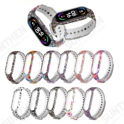 Comfortable Colorful Painting TPE Watch Band Strap Replacement for Xiaomi Mi Band 6 / Mi Band 5 Non-Original Comfortable Colorful Painting TPE Watch Band Strap Replacement for Xiaomi Mi Band 6 / Mi Band 5 Non-Original