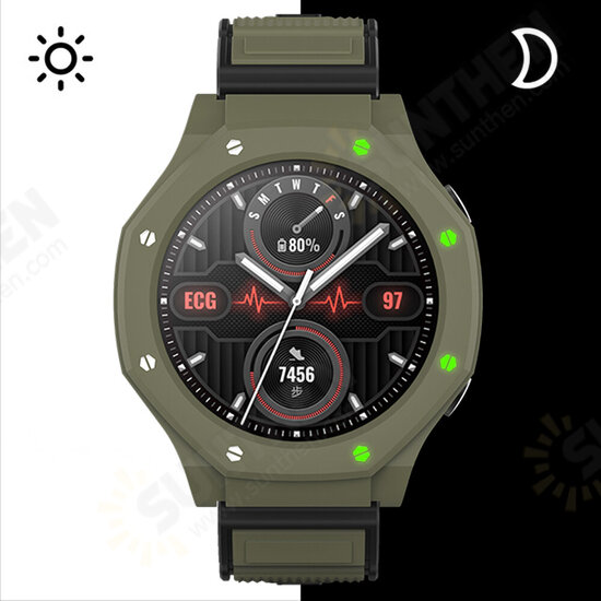 Comfortable Luminous Anti-Scratch Shockproof Soft TPU Watch Case Cover for HuGT2 Pro