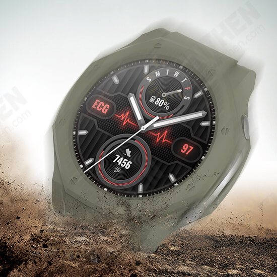 Comfortable Luminous Anti-Scratch Shockproof Soft TPU Watch Case Cover for HuGT2 Pro