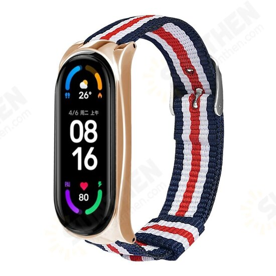 Comfortable Sweatproof Nylon Canvas Watch Band Strap Replacement for Xiaomi Mi Band 6 / Mi Band 5 Non-Original Comfortable Sweatproof Nylon Canvas Watch Band Strap Replacement for Xiaomi Mi Band 6 / Mi Band 5 Non-Original