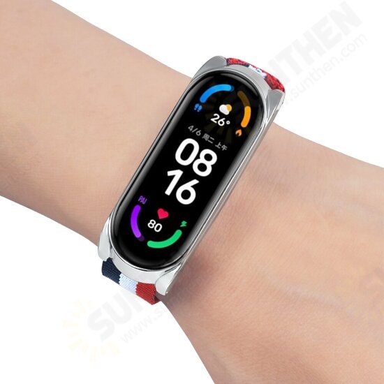 Comfortable Sweatproof Nylon Canvas Watch Band Strap Replacement for Xiaomi Mi Band 6 / Mi Band 5 Non-Original Comfortable Sweatproof Nylon Canvas Watch Band Strap Replacement for Xiaomi Mi Band 6 / Mi Band 5 Non-Original