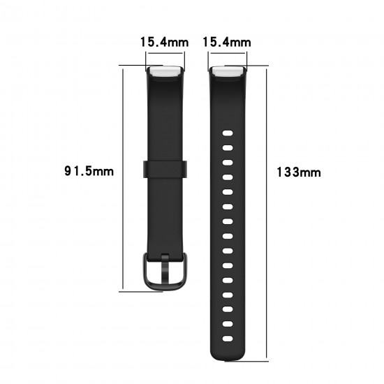 Comfortable Sweatproof Soft Silicone Watch Band Strap Replacement for Fitbit Luxe