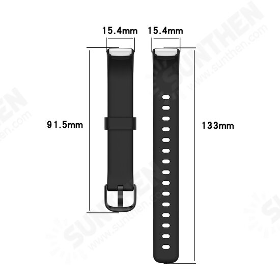 Comfortable Sweatproof Soft Silicone Watch Band Strap Replacement for Fitbit Luxe