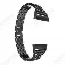 Crystal Stainless Steel Replacement Watch Band Strap for Fitbit Charge 3 Smart Watch Crystal Stainless Steel Replacement Watch Band Strap for Fitbit Charge 3 Smart Watch