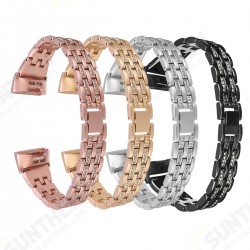 Crystal Stainless Steel Replacement Watch Band Strap for Fitbit Charge 3 Smart Watch Crystal Stainless Steel Replacement Watch Band Strap for Fitbit Charge 3 Smart Watch