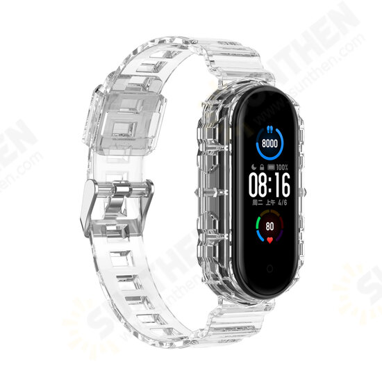 Crystal Transparent Comfortable Lightweight Pure TPU Watch Band Strap Replacement for Xiaomi Mi Band 6 / Mi Band 5 Non-Original Crystal Transparent Comfortable Lightweight Pure TPU Watch Band Strap Replacement for Xiaomi Mi Band 6 / Mi Band 5 Non-Original