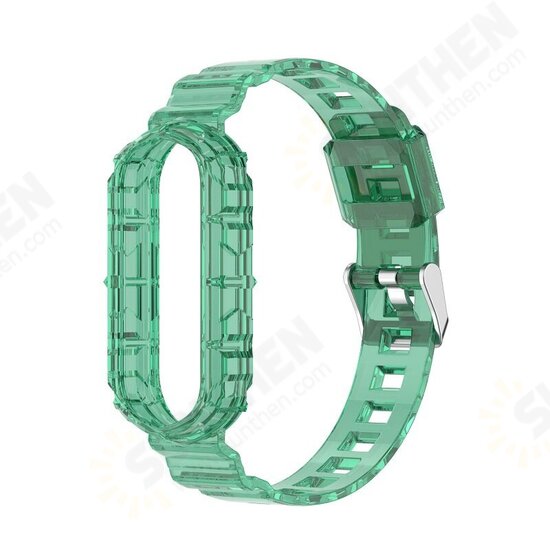 Crystal Transparent Comfortable Lightweight Pure TPU Watch Band Strap Replacement for Xiaomi Mi Band 6 / Mi Band 5 Non-Original Crystal Transparent Comfortable Lightweight Pure TPU Watch Band Strap Replacement for Xiaomi Mi Band 6 / Mi Band 5 Non-Original