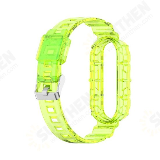 Crystal Transparent Comfortable Lightweight Pure TPU Watch Band Strap Replacement for Xiaomi Mi Band 6 / Mi Band 5 Non-Original