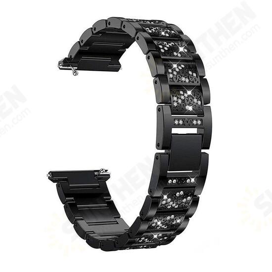Diamond Watch Strap Fashionable Three beads Watch Band for Garmin Fenix Chronos