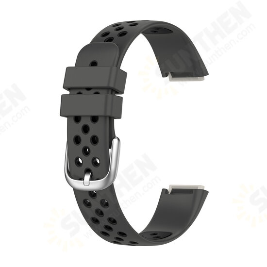 Double Color Pattern Breathable Sweatproof Soft Silicone Watch Band Strap Replacement for Fitbit Luxe Double Color Pattern Breathable Sweatproof Soft Silicone Watch Band Strap Replacement for Fitbit Luxe
