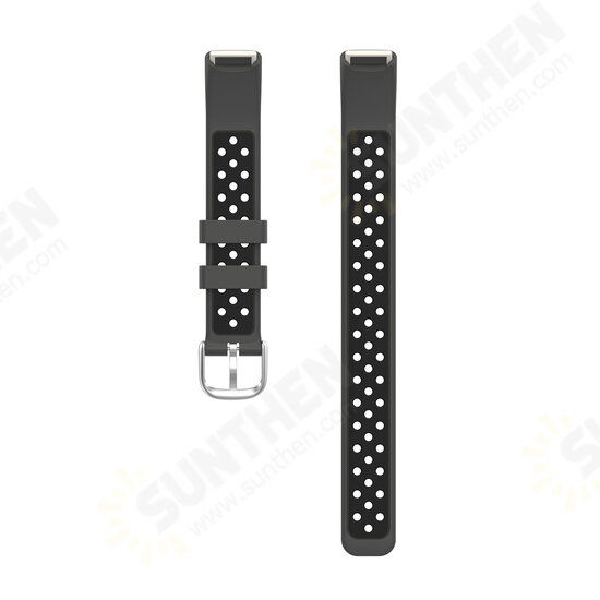 Double Color Pattern Breathable Sweatproof Soft Silicone Watch Band Strap Replacement for Fitbit Luxe Double Color Pattern Breathable Sweatproof Soft Silicone Watch Band Strap Replacement for Fitbit Luxe