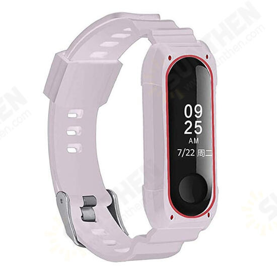 Double Color TPU Soft Watch Band Replacement Watch Strap for Xiaomi mi band 3/4