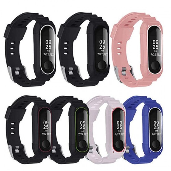 Double Color TPU Soft Watch Band Replacement Watch Strap for Xiaomi mi band 3/4