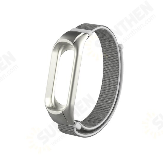Double Elastic Buckle Canvas Replacement Watch Band for Xiaomi Mi Band3 Non-original