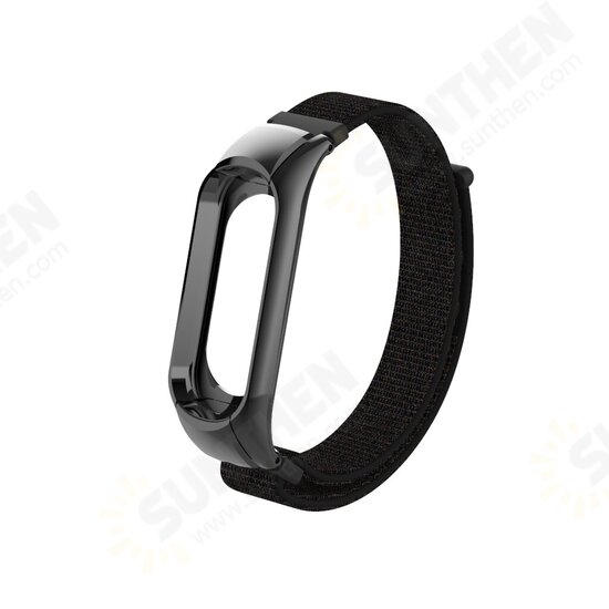 Double Elastic Buckle Canvas Replacement Watch Band for Xiaomi Mi Band3 Non-original