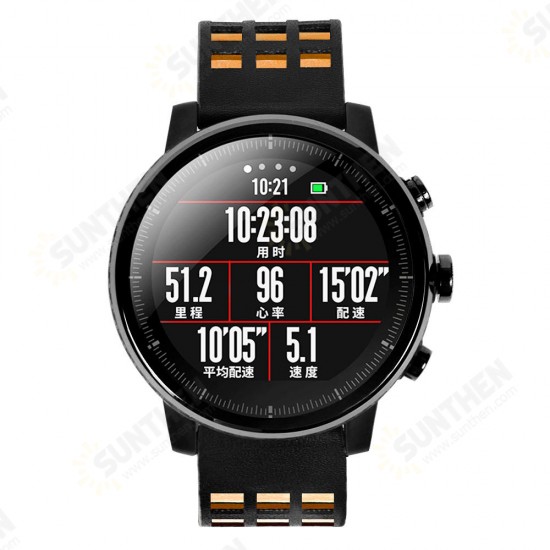 Dual Color Genuine Leather Watch Band for Xiaomi Amazfit Huami Strato Sports Smart Watch 2 Non-original