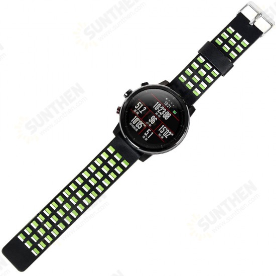 Dual Color Genuine Leather Watch Band for Xiaomi Amazfit Huami Strato Sports Smart Watch 2 Non-original