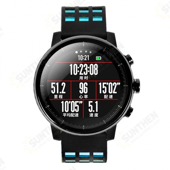 Dual Color Genuine Leather Watch Band for Xiaomi Amazfit Huami Strato Sports Smart Watch 2 Non-original
