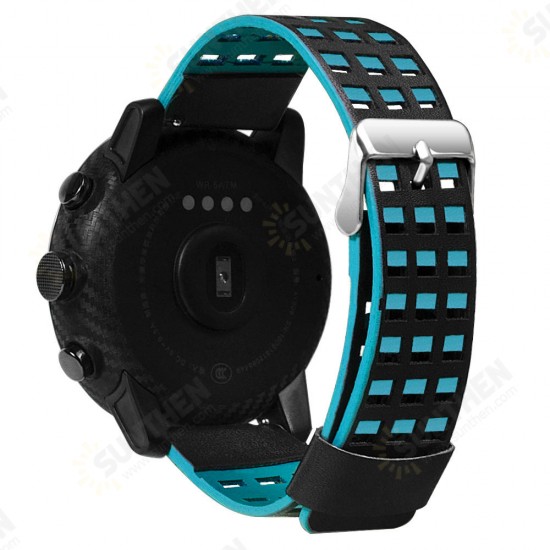Dual Color Genuine Leather Watch Band for Xiaomi Amazfit Huami Strato Sports Smart Watch 2 Non-original