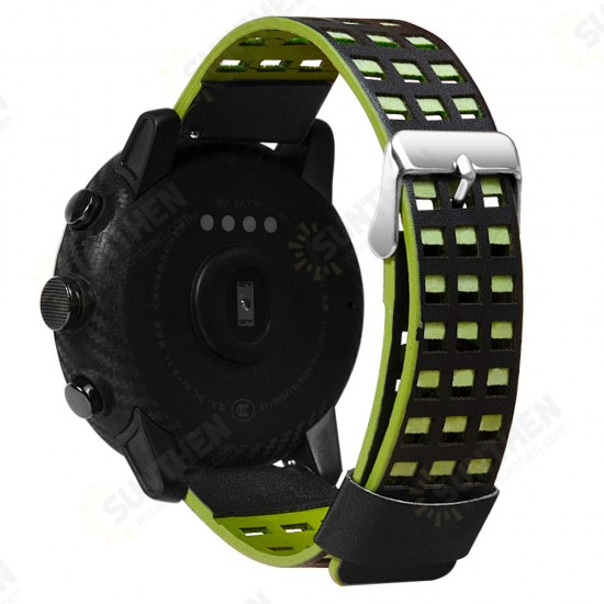 Dual Color Genuine Leather Watch Band for Xiaomi Amazfit Huami Strato Sports Smart Watch 2 Non-original