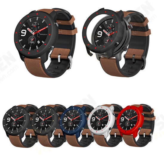 Dual Color PC Watch Cover Watch Case Cover for Amazfit GTR 47mm Smart Watch