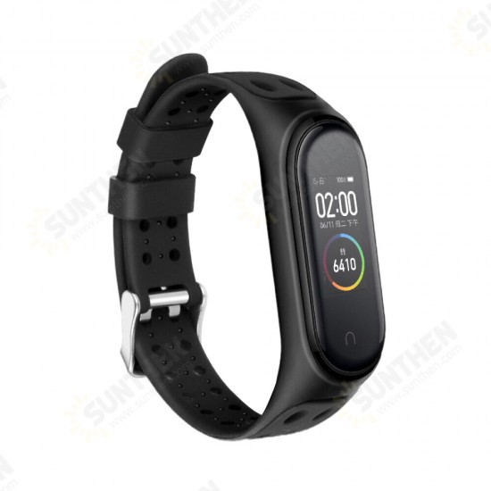 Dual Color Silicone Watch Band Watch Strap Replacement for Xiaomi Miband 5 Non-original