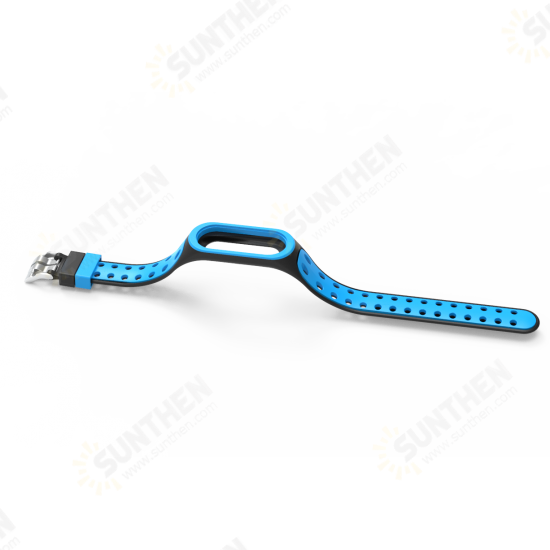 Dual Color Silicone Watch Band Watch Strap Replacement for Xiaomi Miband 5 Non-original
