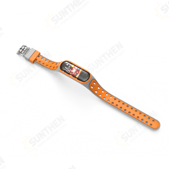 Dual Color Silicone Watch Band Watch Strap Replacement for Xiaomi Miband 5 Non-original