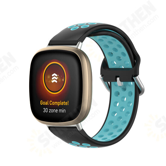Dual Color Silicone Watch Band for Fitbit Versa 3 Sense Smart Watch
