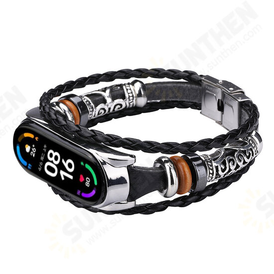 Ethnic Multi-Layer Beads Bracelet DIY Adjustable Length Watch Band Strap Replacement for Xiaomi Mi Band 6 / Mi Band 5 Non-Original Ethnic Multi-Layer Beads Bracelet DIY Adjustable Length Watch Band Strap Replacement for Xiaomi Mi Band 6 / Mi Band 5 Non-Original