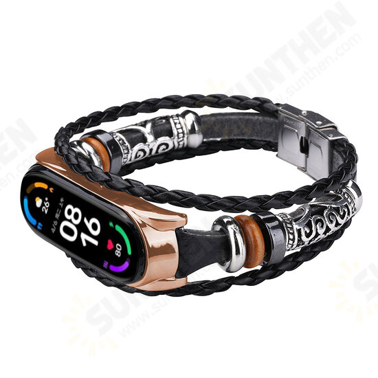 Ethnic Multi-Layer Beads Bracelet DIY Adjustable Length Watch Band Strap Replacement for Xiaomi Mi Band 6 / Mi Band 5 Non-Original Ethnic Multi-Layer Beads Bracelet DIY Adjustable Length Watch Band Strap Replacement for Xiaomi Mi Band 6 / Mi Band 5 Non-Original
