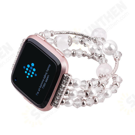 Fashion Large and Small Size Sports Beaded Smart Bracelet Watch Band For Fitbit Versa Fashion Large and Small Size Sports Beaded Smart Bracelet Watch Band For Fitbit Versa