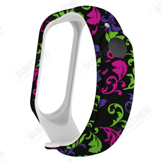 Fashion Pattern Watch Band Watch Strap Replacement for Xiaomi Miband 5 Mi Band 5 Non-original